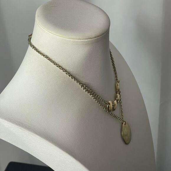 Chico's gold tone multi strand necklace signed costume jewelry pendant - Picture 4 of 15